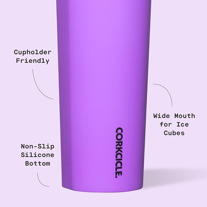 Corkcicle Sport Canteen - Keeps Drinks Cold 25 Hours - Stainless Steel Water Bottle - Triple-Insulated - Spill-Proof - Summer Drinkware Gift - Keeps Drinks Ice Cold - 20 oz - Varsity Purple