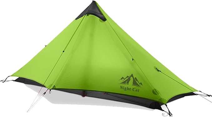 Night Cat Ultralight Tent 1 Person for Professional Backpacker Hiker 2 LBS Only Lanshan Backpacking Bivvy Ground Tent Heavy Rain Waterproof Trekking Pole Not Included