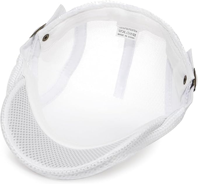 2 Pack Men's Mesh Cap Breathable Summer Newsboy Hat Adjustable Beret Ivy Cap Irish Cabbie Driving Hunting Hats