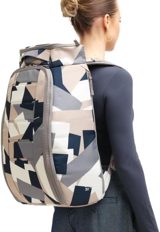 Db Journey The Hugger Backpack - Durable Travel Backpack with Laptop Compartment & Pockets for Work, Luggage Backpack with Roller Bag Hook Up System, 30L - Line Cluster