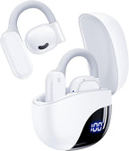 AI Translation Earbuds Real Time 164 Languages 80H Playtime Translator Ear Buds Audifonos Traductores Inglés Español Wireless Earphones Bluetooth Headphones for Travel Business Meeting Learning White