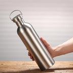 Stainless Steel Water Bottle Single Wall Metal Bottle Large Camping Water Cup with Handle Wide Mouth Leak Proof Lightweight Sports Kettle Cup (25 oz)