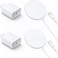 Magnetic Wireless Charger for iPhone 17 16 Wireless Charger with 20W PD USB C Charger, 2 Pack Compatible with Magsafe Charger for iPhone 17/17 Pro/17 Pro max/16/16 Pro/16 Pro max/AirPods3
