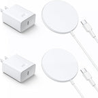 Magnetic Wireless Charger for iPhone 17 16 Wireless Charger with 20W PD USB C Charger, 2 Pack Compatible with Magsafe Charger for iPhone 17/17 Pro/17 Pro max/16/16 Pro/16 Pro max/AirPods3