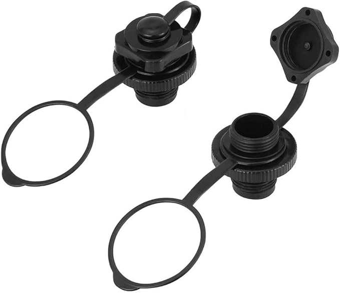 Inflatable Boat Air Valve,2PCS Inflatable Boat Replacement Caps Boat Spiral Air Plugs 0ne-Way Inflation Replacement for Inflatable Raft Boat Kayak(22mm)