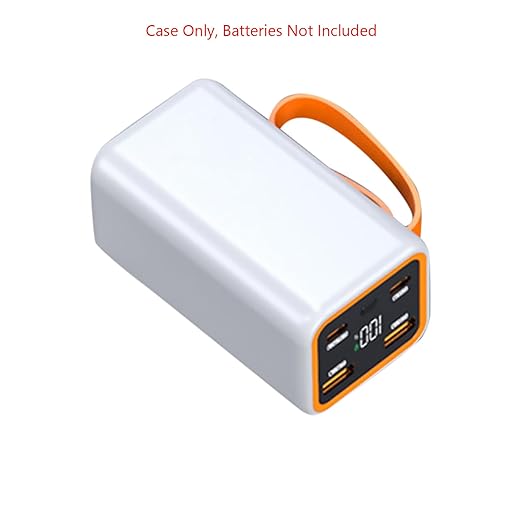 Portable 4 Slots 21700 Battery DIY Power Bank Case with LCD Display Charger Shell Box Fast Charging Power Bank Accessories