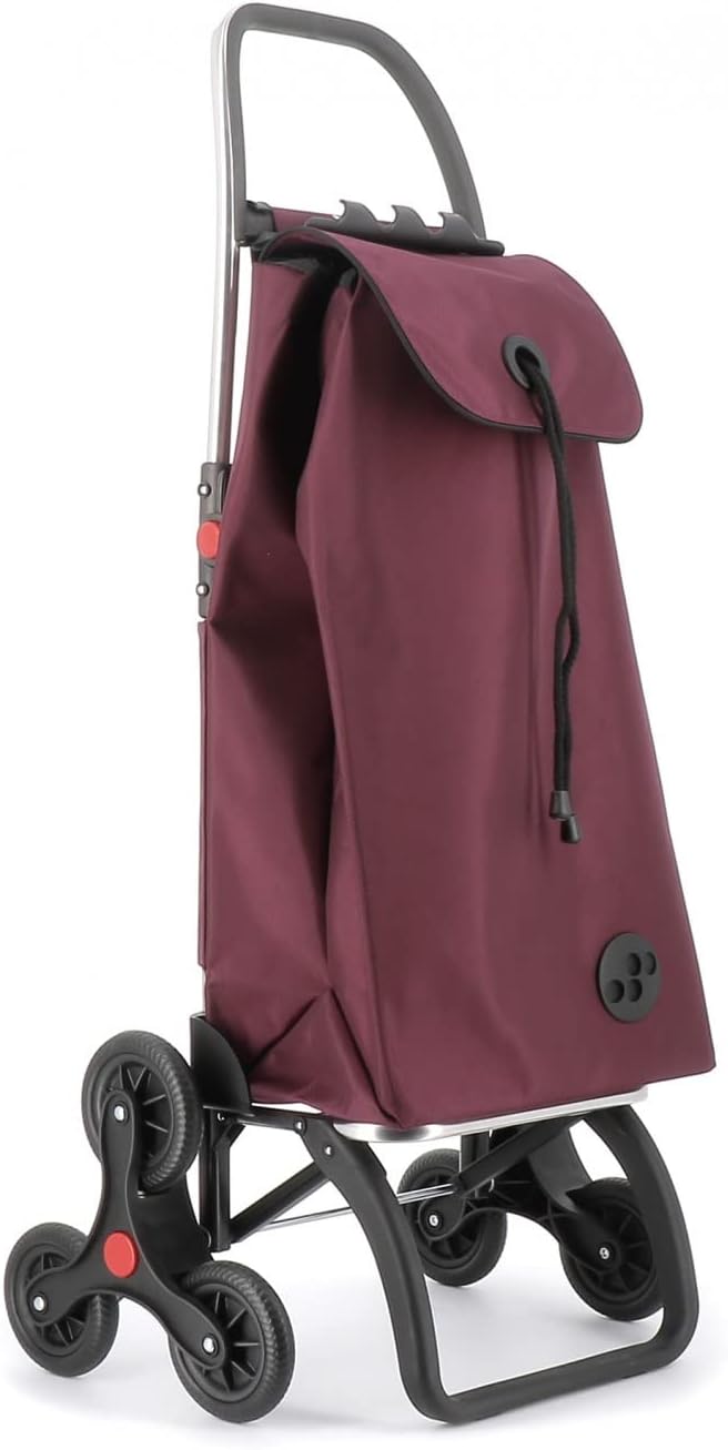 Rolser I-Max MF 6 Wheel Stair Climber Foldable Shopping Trolley - Burdeos