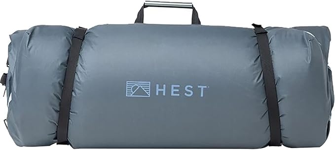 HEST Foamy Camping Mattress Pad - Memory Foam Portable Roll Up Sleeping Cot Mattress for All Adventures - Dual Layer Comfort & Support - No Pump Needed - Water-Resistant Design - Easy Carry Handle