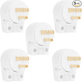 (5PACK) 90 Degree USA Canada 3Pole Male Nema 5-15P 15A 125V Right Angle AC Plug, White