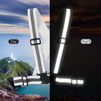 Running Reflective Vest Gear 3 Pack, Adjustable Safety Vest High Visible Reflective Belt Straps Night Walking Vest