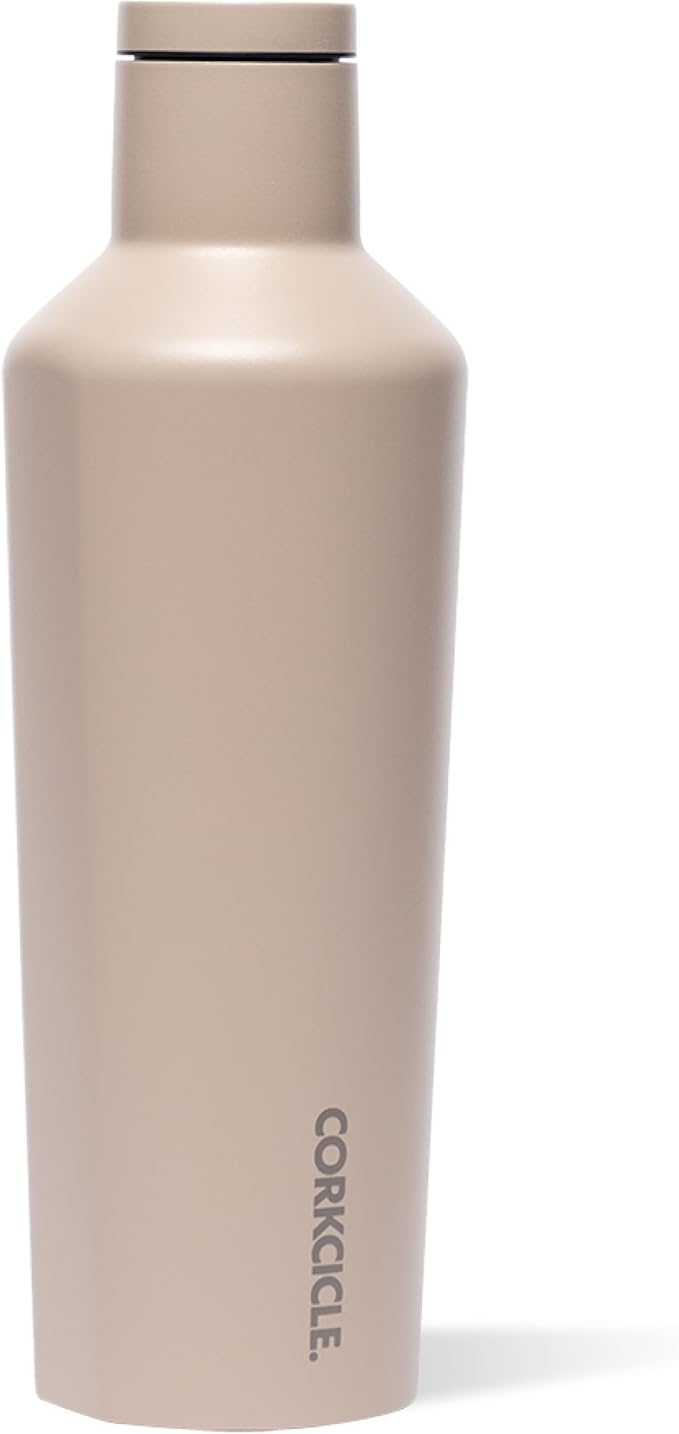 Corkcicle Classic Canteen - Keeps Drinks Cold for 25 Hours - Triple-Insulated Stainless Steel - Dishwasher Safe - Summer Drinkware Gift - Keeps Drinks Ice Cold - 16 oz - Desert