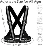 High Visibility Reflective Vest Safety Vest Running Reflective Gear Adjustable Reflective Vest for Walking,Jogging,Hiking,Night Cycling