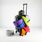 C CUSHION LAB Travel Pillow, Award-Winning Patented Ergonomic Design for Chin & Neck Support Memory Foam Neck Pillow, Compact Airplane Pillow for Traveling, Flight, Car (Cobalt Blue, Large)