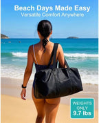 Beach Tent Sun Shelter with 8 Sandbags 10x10ft, Portable Beach Tent Upf50+ UV Protection, Shade Canopy with 4 Stability Poles