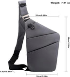Anti Theft Travel Bag, One Shoulder Large Capacity Cross-body Bag Chest Fashion Lightweight Sling Bags for Travel Sports