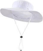 Home Prefer UPF 50+ Sun Hats for Men Women Wide Brim Fishing Hat with Neck Flap Summer Safari UV Protection Bucket Hat