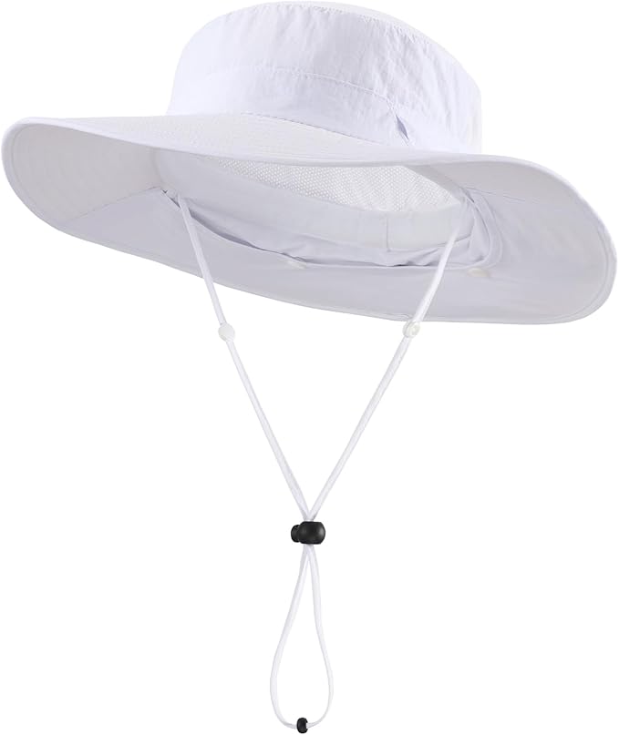 Home Prefer UPF 50+ Sun Hats for Men Women Wide Brim Fishing Hat with Neck Flap Summer Safari UV Protection Bucket Hat