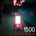 Rechargeable Camping Lanterns, 1500LM Camping Light with Phone Charger Compact Flashlights Torch, Portable Waterproof Hurricane Lanterns for Emergency, Outdoor, Power Outage