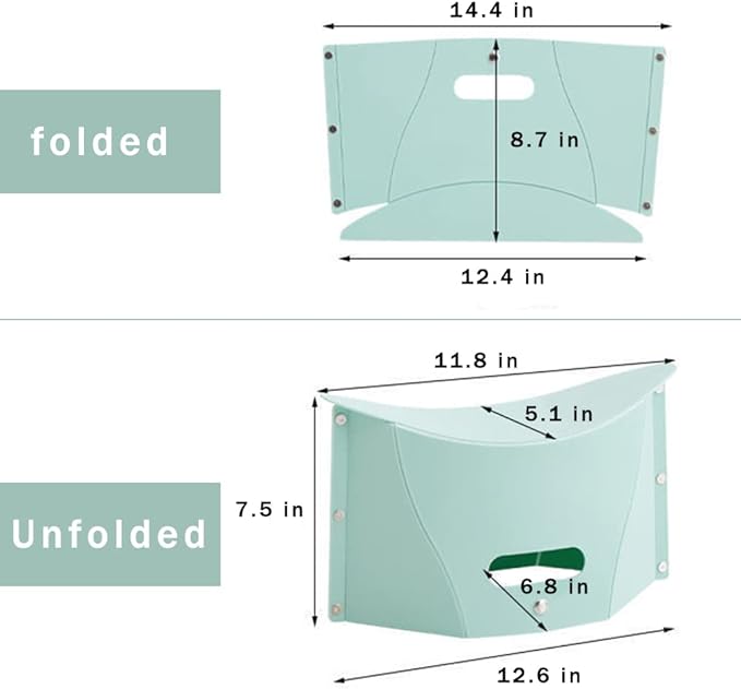 Folding Portable Camping Hiking Stool, Lightweight Collapsable Foldable Chair for Travel Gathering BBQ Subway Library Backpacking Outdoor Ultralight Mini (Blue)