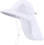 Home Prefer UPF 50+ Sun Hats for Men Women Wide Brim Fishing Hat with Neck Flap UV Protection Sunblock Safari Bucket Hat