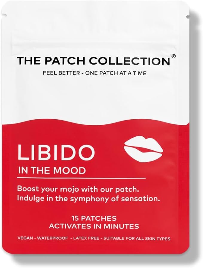 The Patch Collection® - High Potency Libido Patch | Ginseng, Tribulus Terrestris, L-Arginine, Fo-Ti | 100% Natural & Vegan, Latex Free (Pack of 15)