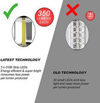 MalloMe LED Camping Lantern Flashlights 2 Pack & 4 Pack - Super Bright - 350 Lumen Portable Outdoor Lights (Black, Collapsible)