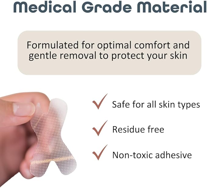 Clean Tape Company | 128 Count Premium X Tape for Sensitive Skin | Pain Free Removal, No Residue, Gentle Transparent for Multi-Purpose - Latex Free & Gentle On Skin