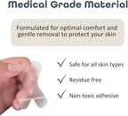 Clean Tape Company | 128 Count Premium X Tape for Sensitive Skin | Pain Free Removal, No Residue, Gentle Transparent for Multi-Purpose - Latex Free & Gentle On Skin