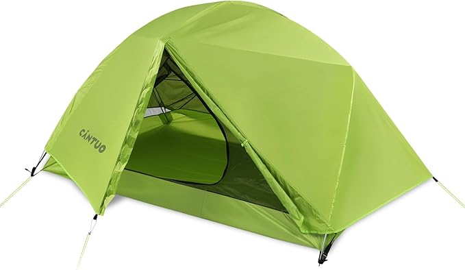 2 Person Backpacking Tent 3 Season Camping Tent Ultralight Waterproof Windproof Easy Set Up for Outdoor Hiking Cycling