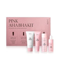 Nacific Pink AHA BHA Kit ( Cleansing Foam, Toner, Serum, Cream ) Travel Size Skin Care Set by KOSBEAUTY