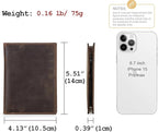 CONTACTS Full Grain Leather Passport Holder RFID Blocking Travel Passport Wallet Compatible with Airtag Passport Case Handmade with 4 Cards Slots, Coin Pocket (Brown)