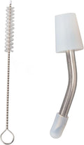 Stainless Steel Extended Kettle Spout with 10cm Brush, Coffee Kettle Spout for Home Kitchen Outdoor Use