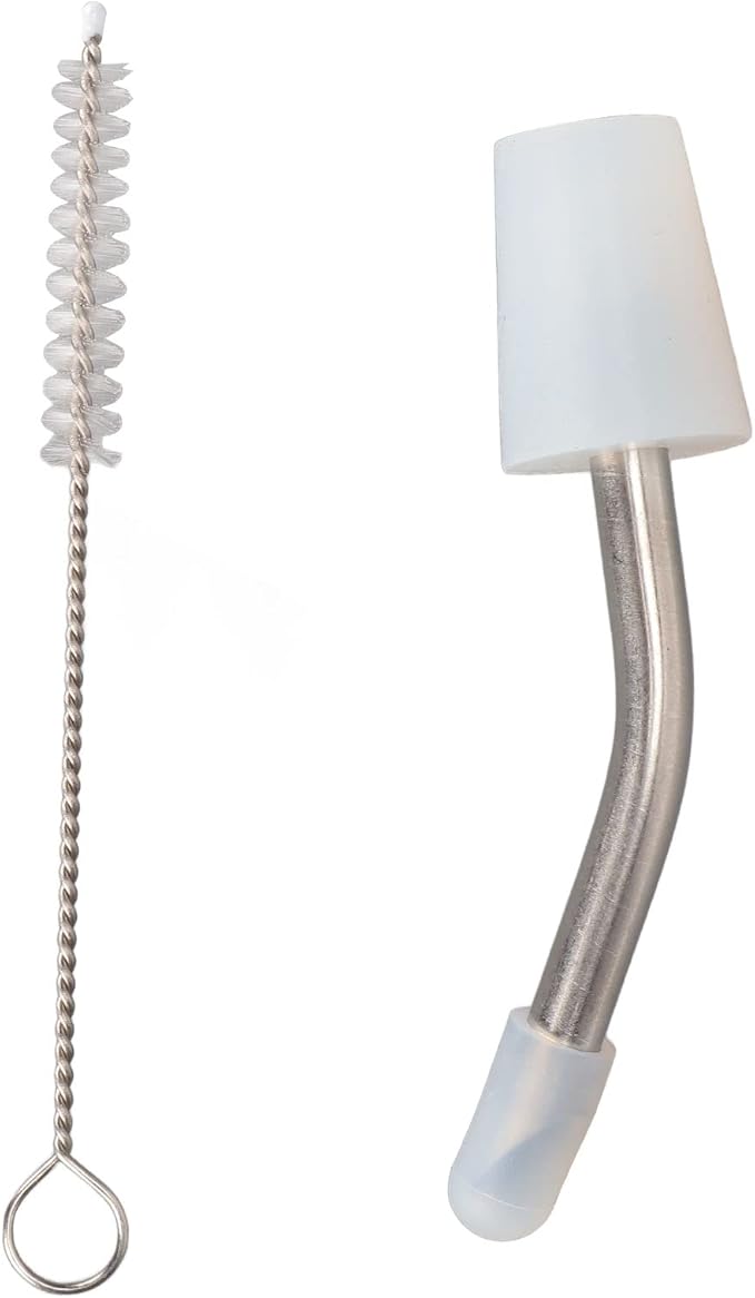 Stainless Steel Extended Kettle Spout with 10cm Brush, Coffee Kettle Spout for Home Kitchen Outdoor Use