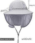 Unisex Outdoor Activities UV Protecting Sun Hats with Neck Flap