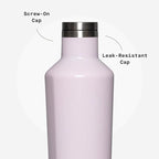 Corkcicle Classic Canteen Insulated Water Bottle - Stainless Steel Reusable Tumbler - Triple Insulated - Keeps Drinks Cold 25 Hours or Hot 12 Hours - Cupholder Friendly - Powder Puff - 25 oz