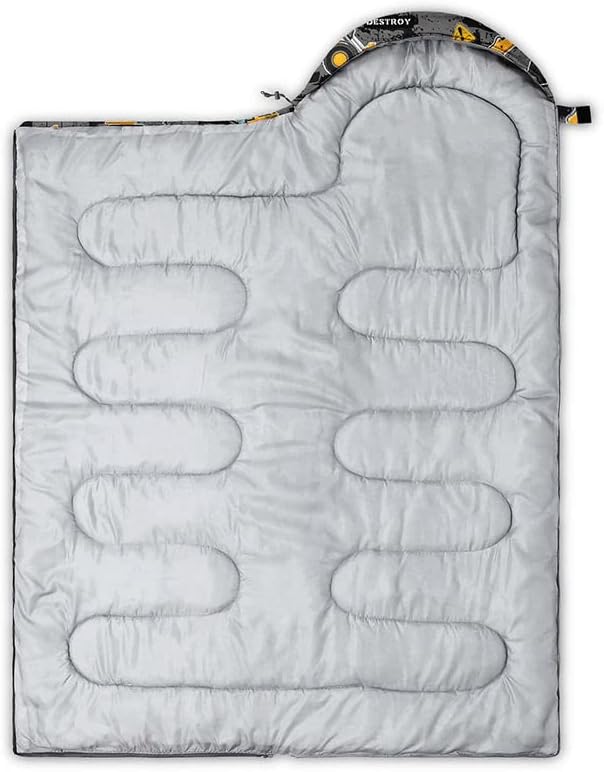 Kids Sleeping Bag for Boys Girls,Rocket Moon Print-Lightweight Warm Portable Outdoor Indoor-Waterproof Cold Weather Resistant Sleeping Bag for Camping Hiking