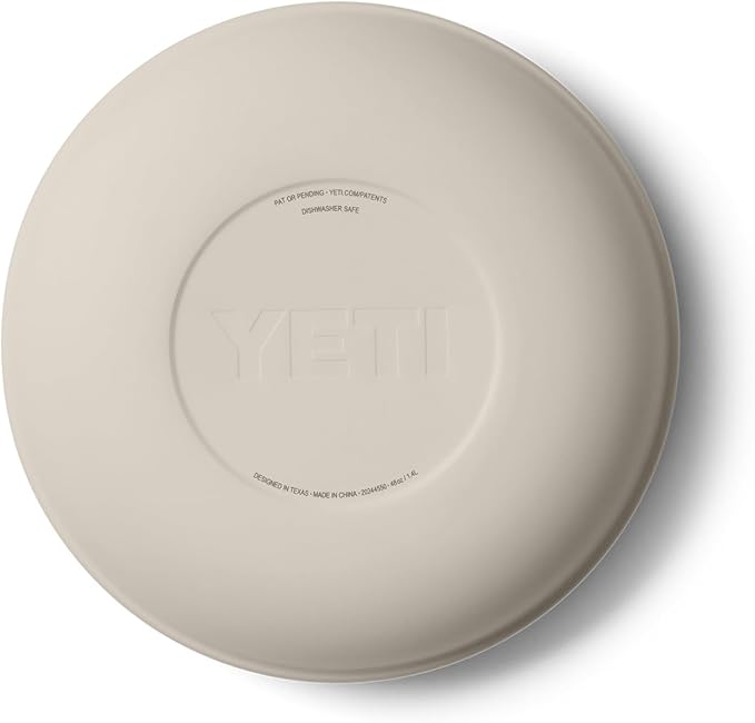 YETI Rambler Low Bowl, Vacuum Insulated, Stackable and Nestable Stainless Steel Bowl with Lid, 1.6 Quart, Cape Taupe