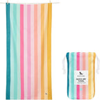 Dock & Bay Beach Towel - Quick Dry, Sand Free - Compact, Lightweight - 100% Recycled - Includes Bag - Rainbow Shores - Set of 6 - Large (160x90cm, 63x35)