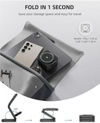 LUNOX 3-in-1 Wireless Charger for iPhone - Apple Watch & AirPods - Foldable Magnetic Fast Charging Dock - Black - White