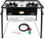Concord Double Propane Burner, Outdoor 2 Burner Camping Stove for Cooking/Home Brewing/Making Sauce