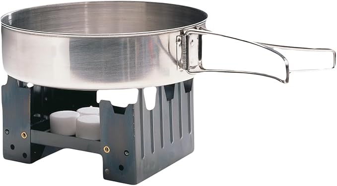 Coghlan's Emergency Stove - Lightweight, Portable Camping Stove for Backpacking, Survival, and Outdoor Cooking - Foldable Design with 24 Fuel Tablets Included (Compact for Travel and Storage)