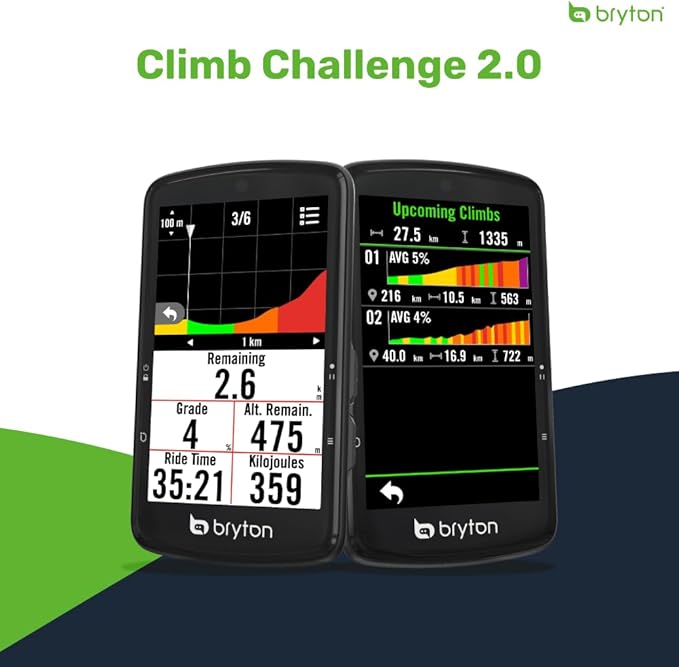 Bryton Rider S810 3.5 Inch Color Touchscreen GPS Bike/Cycling Computer, 50H Battery Life, Offline Maps & Navigation, Advanced Climb Challenge 2.0, Live Tracking (Rider S810T (Sensor Bundle))
