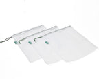 Earthwise Reusable Mesh Produce Bags - Washable Set of 9 Premium Bags, TRANSPARENT Lightweight, Strong SEE-THROUGH Mesh for shopping, transporting and storing fruits and veggies.