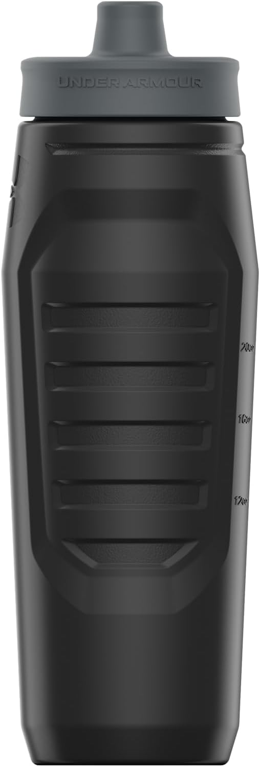 Under Armour Squeeze Water Bottles, 32 oz Water Bottles, Sideline Sports Water Bottle with Quick-Shot Lid, Quick & Easy Hydration, Gym Water Bottles, Squeeze Bottle, 1 32oz Bottle