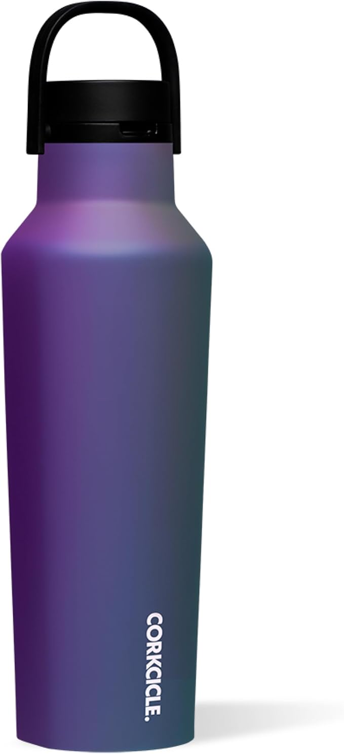Corkcicle Sport Canteen - Keeps Drinks Cold 25 Hours - Stainless Steel Water Bottle - Triple-Insulated - Spill-Proof - Summer Drinkware Gift - Keeps Drinks Ice Cold - 20 oz - Multi-Color