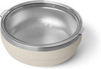 YETI Rambler Low Bowl, Vacuum Insulated, Stackable and Nestable Stainless Steel Bowl with Lid, 1.6 Quart, Cape Taupe