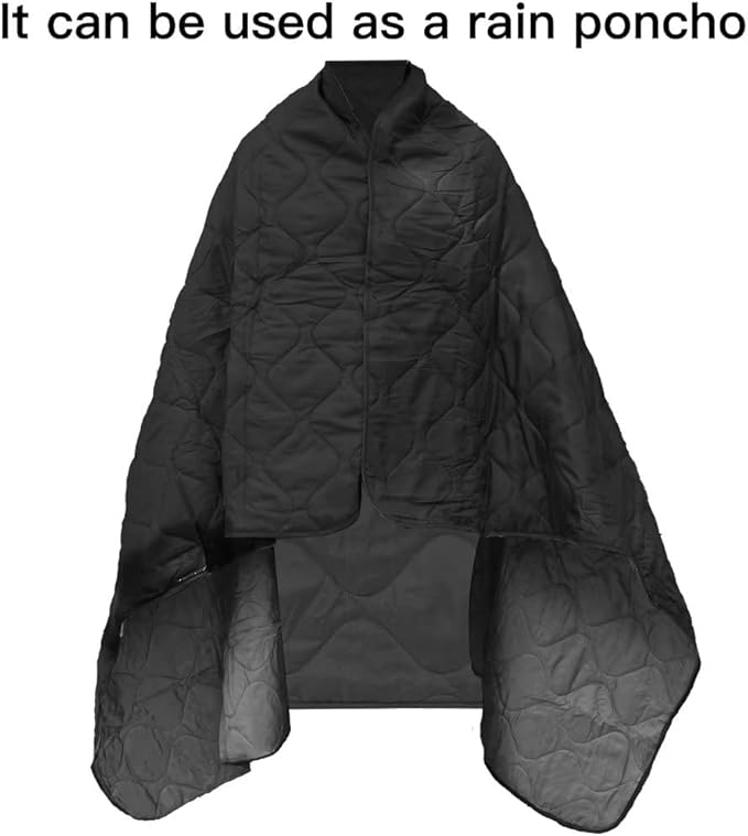 LOOGU Camo Blanket Waterproof Insulation Poncho Liner for Outdoor Camping, Hiking, Hunting, Survival, Backpacking, Picnicking