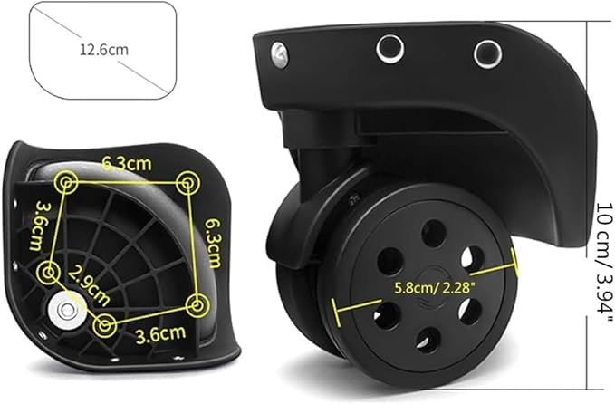 luggage wheels replacement Suitcase Covers,Luggage Wheels,Replacement Luggage Wheels Repair Your Suitcase with Smooth Rotation Perfect for Any Journey(W178)(W176 black)