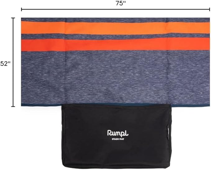 Rumpl Everywhere Mat | Lightweight Ground Cover for Hiking, Camping, Traveling, Picnics | 52" x 75" | Coast Retro Rays