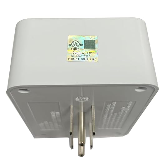 6 Outlet Wall Adapter, UL Listed 3-Prong Grounded Outlet to The Side, Wall Plug Side Access Adapter, 6 Way Outlet Extender Tap, White (1)